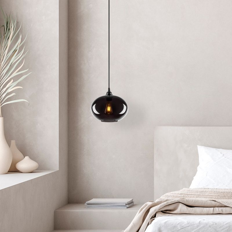 Casa si Gradina - Corpuri si surse de iluminat - Lustre si pendule - Lustra, Opviq, sticla, fumuriu, 27x27 cm, inaltime reglabila - Infinity.ro