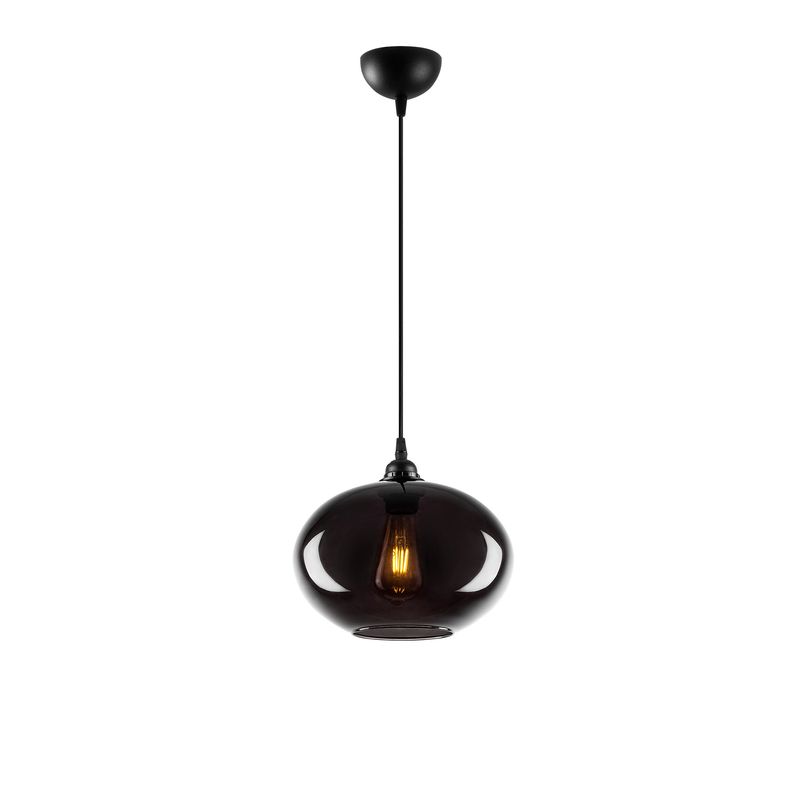 Casa si Gradina - Corpuri si surse de iluminat - Lustre si pendule - Lustra, Opviq, sticla, fumuriu, 27x27 cm, inaltime reglabila - Infinity.ro