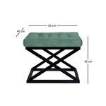 Casa si Gradina - Mobilier - Scaune si fotolii - Tabureti - Taburet, Atelier Del Sofa, metal, negru verde, 42x50x40 cm, 383EVN1236 - Infinity.ro