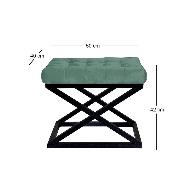 Casa si Gradina - Mobilier - Scaune si fotolii - Tabureti - Taburet, Atelier Del Sofa, metal, negru verde, 42x50x40 cm, 383EVN1236 - Infinity.ro