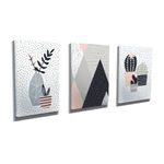Casa si Gradina - Decoratiuni - Tablouri - Tablou decorativ canvas, Wallxpert, multicolor, 60% bumbac 40% poliester, 30x40 cm, set 3 bucati - Infinity.ro