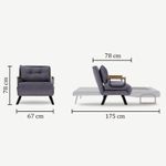 Casa si Gradina - Mobilier - Canapele si coltare - Canapele - Canapea extensibila, Atelier Del Sofa, metal, maro deschis, 175x60 cm - Infinity.ro