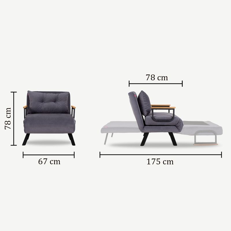 Casa si Gradina - Mobilier - Canapele si coltare - Canapele - Canapea extensibila, Atelier Del Sofa, metal, maro deschis, 175x60 cm - Infinity.ro