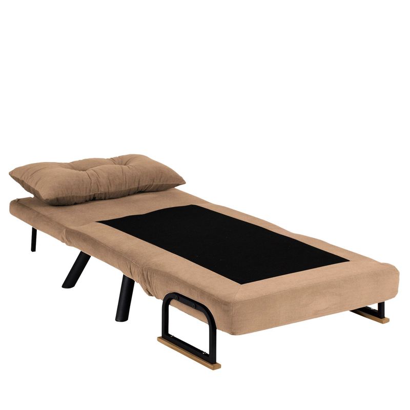 Casa si Gradina - Mobilier - Canapele si coltare - Canapele - Canapea extensibila, Atelier Del Sofa, metal, maro deschis, 175x60 cm - Infinity.ro