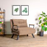 Casa si Gradina - Mobilier - Canapele si coltare - Canapele - Canapea extensibila, Atelier Del Sofa, metal, maro deschis, 175x60 cm - Infinity.ro