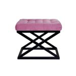 Casa si Gradina - Mobilier - Scaune si fotolii - Tabureti - Taburet, Atelier Del Sofa, metal, negru si fucsia, 50x42x40 cm - Infinity.ro