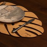 Casa si Gradina - Bucatarie si vesela - Organizare si depozitare bucatarie - Suporturi tacamuri si vase - Set suporturi de masa, Hermia, lemn, miere, 36x36 cm, 6 piese, 790PYN1161 - Infinity.ro