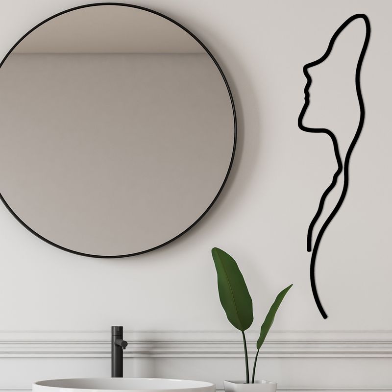 Casa si Gradina - Decoratiuni - Decoratiuni perete - Accesoriu decorativ de perete, Wallxpert, metal, negru, 18x0.15x74 cm - Infinity.ro