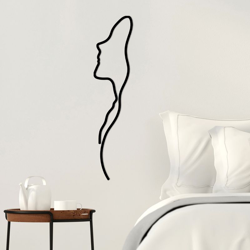 Casa si Gradina - Decoratiuni - Decoratiuni perete - Accesoriu decorativ de perete, Wallxpert, metal, negru, 18x0.15x74 cm - Infinity.ro