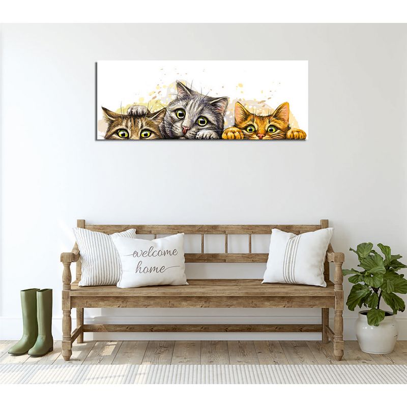 Casa si Gradina - Decoratiuni - Tablouri - Tablou canvas decorativ, Wallxpert, multicolor, 30x80 cm, 60% bumbac, 40% poliester, rama lemn - Infinity.ro