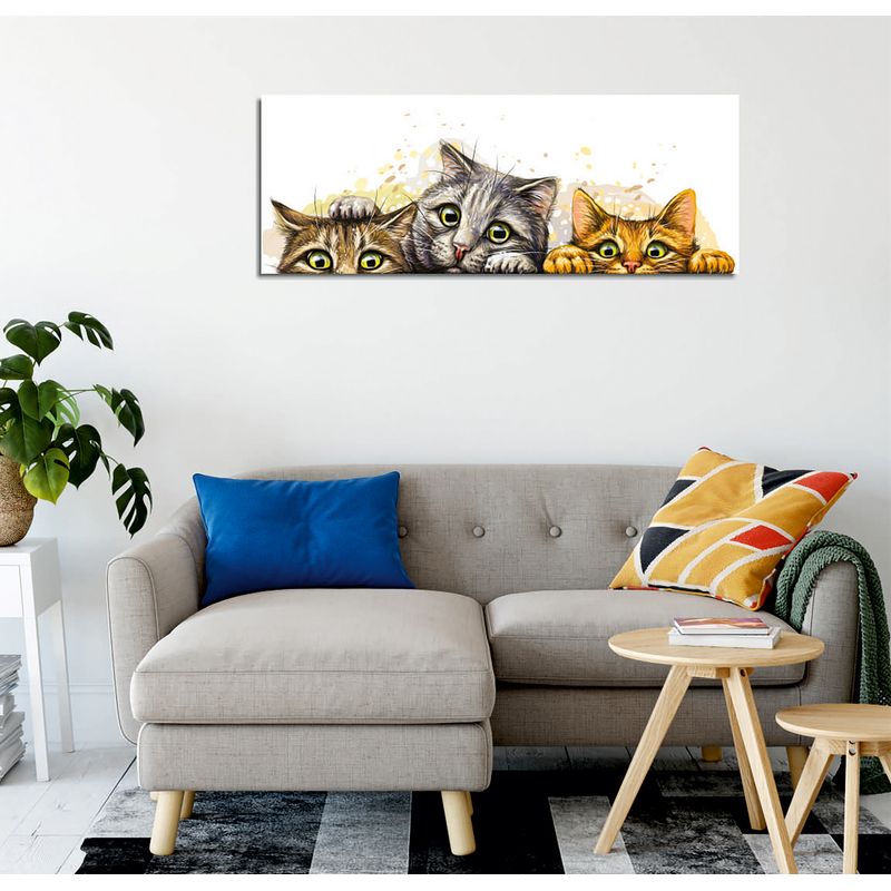 Casa si Gradina - Decoratiuni - Tablouri - Tablou canvas decorativ, Wallxpert, multicolor, 30x80 cm, 60% bumbac, 40% poliester, rama lemn - Infinity.ro