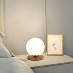 Casa si Gradina - Corpuri si surse de iluminat - Veioze si lampi - Veioze - Veioza, Opviq, lemn, alb, 22 cm - Infinity.ro