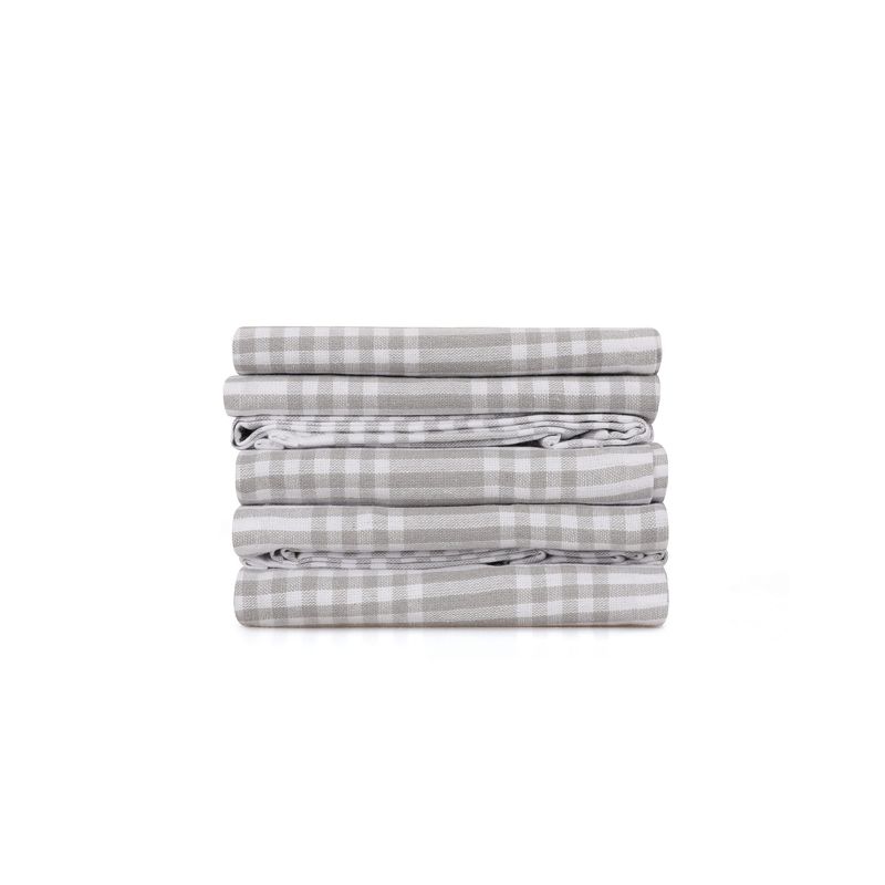 Casa si Gradina - Textile si covoare - Textile baie - Prosoape - Set prosoape de spalat, Hermia, gri si alb, 45x65 cm, 100% bumbac, 10 bucati - Infinity.ro