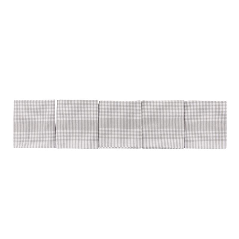 Casa si Gradina - Textile si covoare - Textile baie - Prosoape - Set prosoape de spalat, Hermia, gri si alb, 45x65 cm, 100% bumbac, 10 bucati - Infinity.ro
