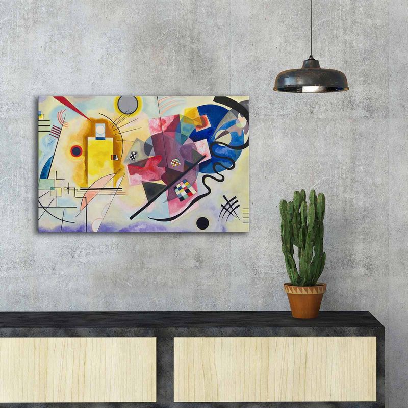 Casa si Gradina - Decoratiuni - Tablouri - Tablou canvas decorativ, Wallxpert, multicolor, panza suede 100%, rama lemn, 45x70 cm, inspirat de Kandinsky - Infinity.ro