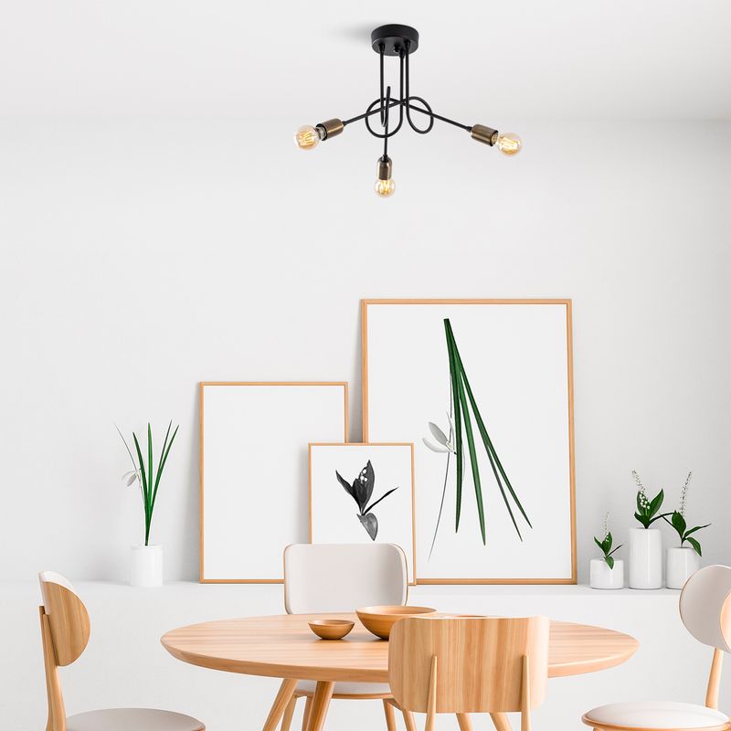 Casa si Gradina - Corpuri si surse de iluminat - Lustre si pendule - Candelabru, Opviq, metal, negru antic, 46x46x32 cm - Infinity.ro