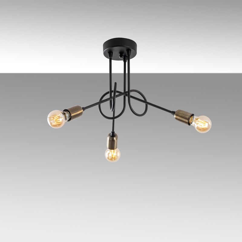 Casa si Gradina - Corpuri si surse de iluminat - Lustre si pendule - Candelabru, Opviq, metal, negru antic, 46x46x32 cm - Infinity.ro