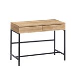 Casa si Gradina - Mobilier - Comode si corpuri - Masute de toaleta - Masa de machiaj, Hanah Home, pal melaminat, stejar şi negru, 100x75x45 cm - Infinity.ro