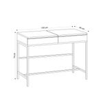 Casa si Gradina - Mobilier - Comode si corpuri - Masute de toaleta - Masa de machiaj, Hanah Home, pal melaminat, stejar şi negru, 100x75x45 cm - Infinity.ro