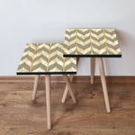 Casa si Gradina - Mobilier - Mese si birouri - Masute de cafea - Set masute de cafea, Hanah Home, mdf, gri auriu, 35x35x47 cm, 2 piese - Infinity.ro