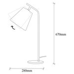 Casa si Gradina - Corpuri si surse de iluminat - Veioze si lampi - Veioze - Veioza, Opviq, metal, alb vintage, 16x28x67 cm, 527ABY2192 - Infinity.ro