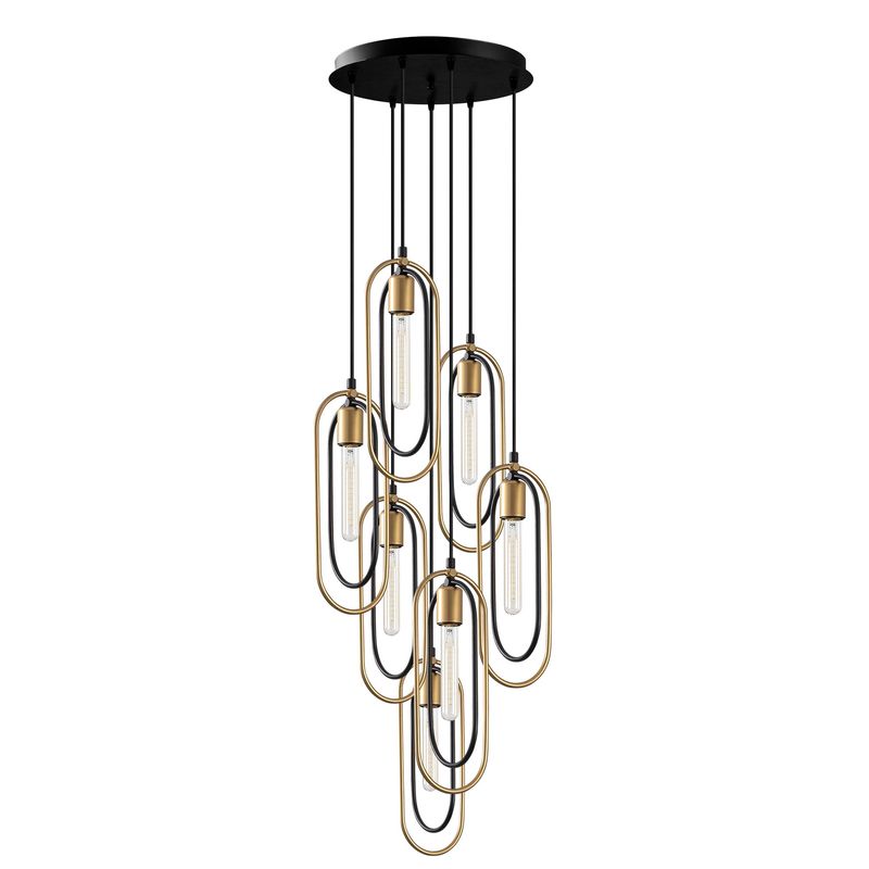 Casa si Gradina - Corpuri si surse de iluminat - Lustre si pendule - Candelabru, Opviq, metal, negru auriu, 48x48x132 cm - Infinity.ro