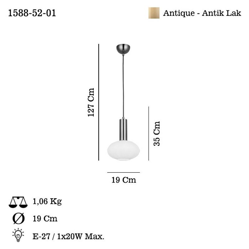 Casa si Gradina - Corpuri si surse de iluminat - Lustre si pendule - Candelabru, Opviq, metal, lac antichizat, inaltime reglabila 35-127 cm - Infinity.ro
