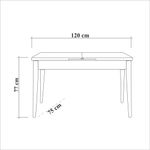 Casa si Gradina - Mobilier - Seturi de mobilier - Seturi mese si scaune - Set masa extensibila cu scaune, Hanah Home, pal melaminat, pin atlantic si piatra, 120x77x75 cm (extensibila 153 cm) - Infinity.ro