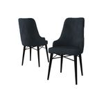 Casa si Gradina - Mobilier - Scaune si fotolii - Scaune - Set scaune, Hanah Home, metal, babyface, antracit si negru, 46x42x95 cm, 2 bucati - Infinity.ro