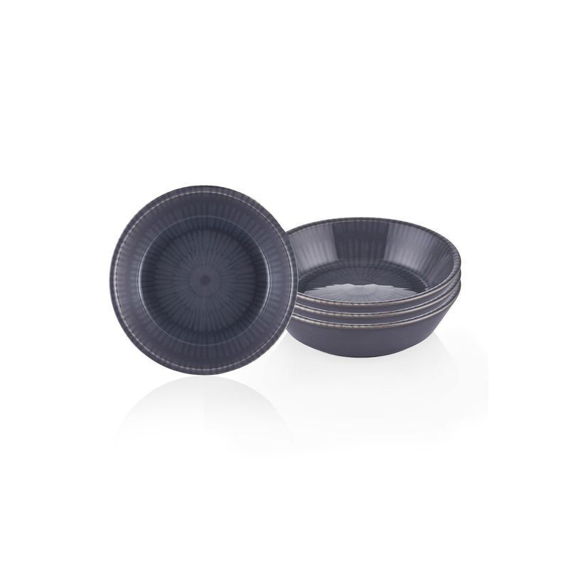 Casa si Gradina - Bucatarie si vesela - Vesela si tacamuri - Vesela pentru servire - Set boluri pentru aperitive, Hermia, ceramica, gri, 10x10x5 cm, 4 piese - Infinity.ro