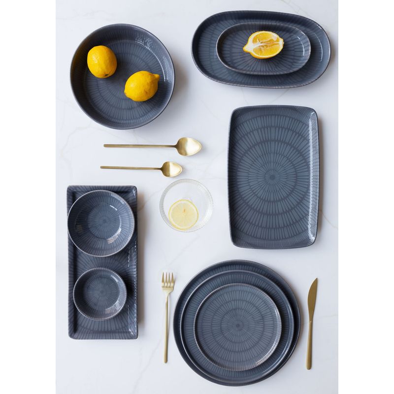 Casa si Gradina - Bucatarie si vesela - Vesela si tacamuri - Vesela pentru servire - Set boluri pentru aperitive, Hermia, ceramica, gri, 10x10x5 cm, 4 piese - Infinity.ro