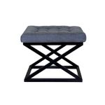 Casa si Gradina - Mobilier - Scaune si fotolii - Tabureti - Taburet, Atelier Del Sofa, metal, poliester, negru, albastru, 42x50x40 cm - Infinity.ro