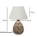 Casa si Gradina - Corpuri si surse de iluminat - Veioze si lampi - Veioze - Veioza, Opviq, ceramica, crem, 24x24x31 cm, 780SGN4775 - Infinity.ro