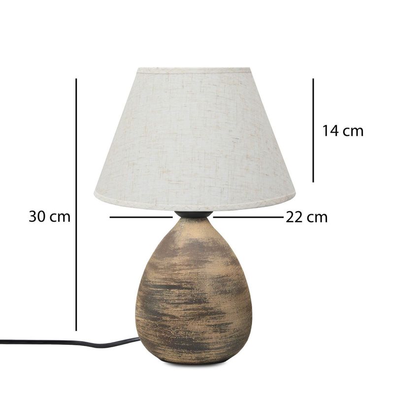 Casa si Gradina - Corpuri si surse de iluminat - Veioze si lampi - Veioze - Veioza, Opviq, ceramica, crem, 24x24x31 cm, 780SGN4775 - Infinity.ro