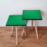 Casa si Gradina - Mobilier - Mese si birouri - Masute de cafea - Set masute de cafea, Hanah Home, mdf, verde si negru, 35x47x35 cm, 35x42x35 cm - Infinity.ro