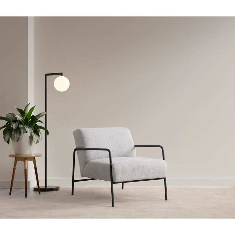 Casa si Gradina - Mobilier - Scaune si fotolii - Fotolii - Fotoliu, Hanah Home, lemn fag si pal, gri, 70x90x75 cm - Infinity.ro