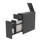 Casa si Gradina - Mobilier - Mobilier baie - Comode baie - Comoda baie, Hanah Home, pal melaminat, antracit, 20x55x60 cm - Infinity.ro