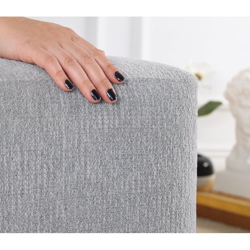 Casa si Gradina - Mobilier - Scaune si fotolii - Tabureti - Taburet, Atelier Del Sofa, bumbac si in, gri, 45x45x45 cm - Infinity.ro