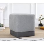 Casa si Gradina - Mobilier - Scaune si fotolii - Tabureti - Taburet, Atelier Del Sofa, bumbac si in, gri, 45x45x45 cm - Infinity.ro