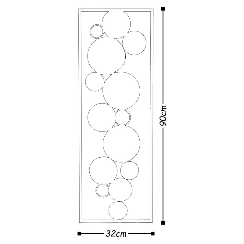 Casa si Gradina - Decoratiuni - Decoratiuni perete - Accesoriu decorativ de perete, Wallxpert, metal, multicolor, 90x32 cm, 891TNL1608 - Infinity.ro
