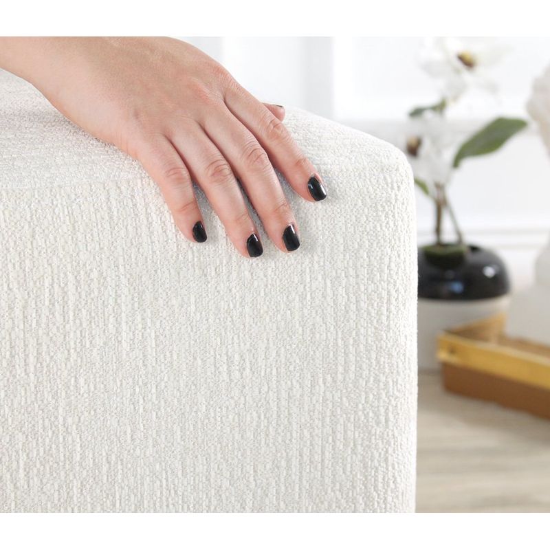 Casa si Gradina - Mobilier - Scaune si fotolii - Tabureti - Taburet, Atelier Del Sofa, bumbac si in, crem, 45x45x45 cm - Infinity.ro