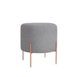 Casa si Gradina - Mobilier - Scaune si fotolii - Tabureti - Taburet, Atelier Del Sofa, 50% bumbac 50% in, gri, 42x40 cm - Infinity.ro