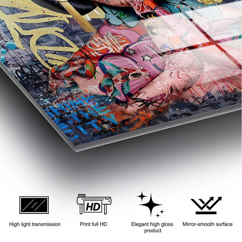 Casa si Gradina - Decoratiuni - Tablouri - Tablou decorativ, Wallxpert, sticla temperata, multicolor, 70x100 cm, 123BZM2220 - Infinity.ro
