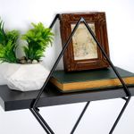 Casa si Gradina - Mobilier - Biblioteci si rafturi - Etajere - Etajera de perete, Hanah Home, metal, negru, 40x15x31 cm - Infinity.ro