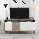 Casa si Gradina - Mobilier - Comode si corpuri - Console - Consola, Hanah Home, pal melaminat, nuc si alb, 160x35x78 cm, 845HCT5330 - Infinity.ro