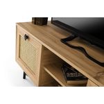 Casa si Gradina - Mobilier - Comode si corpuri - Comode - Comoda tv, Hanah Home, pal melaminat, stejar si negru, 140x40x60 cm, 854KLN3037 - Infinity.ro