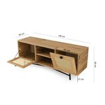 Casa si Gradina - Mobilier - Comode si corpuri - Comode - Comoda tv, Hanah Home, pal melaminat, stejar si negru, 140x40x60 cm, 854KLN3037 - Infinity.ro