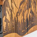 Casa si Gradina - Decoratiuni - Decoratiuni perete - Accesoriu decorativ de perete, Wallxpert, metal si lemn, negru si nuc, 58x40 cm - Infinity.ro