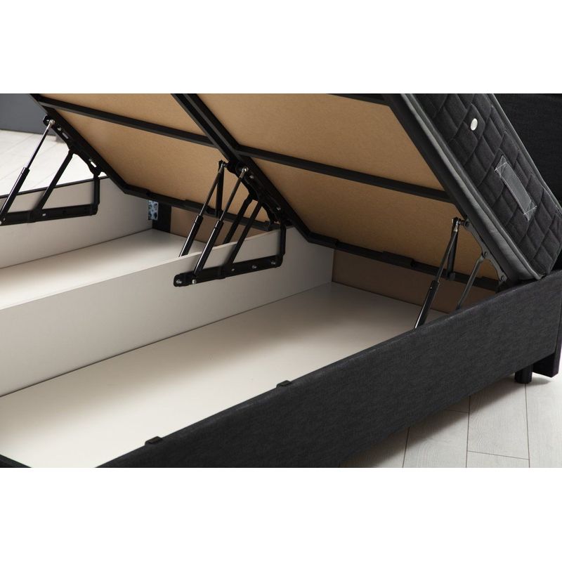 Casa si Gradina - Mobilier - Seturi de mobilier - Seturi dormitor - Set dormitor, Hanah Home, pal melaminat, antracit, 120x200 cm, 771MND1222 - Infinity.ro