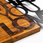 Casa si Gradina - Decoratiuni - Decoratiuni perete - Accesoriu decorativ de perete, Wallxpert, lemn si metal, nuc si negru, 54x58 cm - Infinity.ro